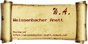 Weissenbacher Anett névjegykártya